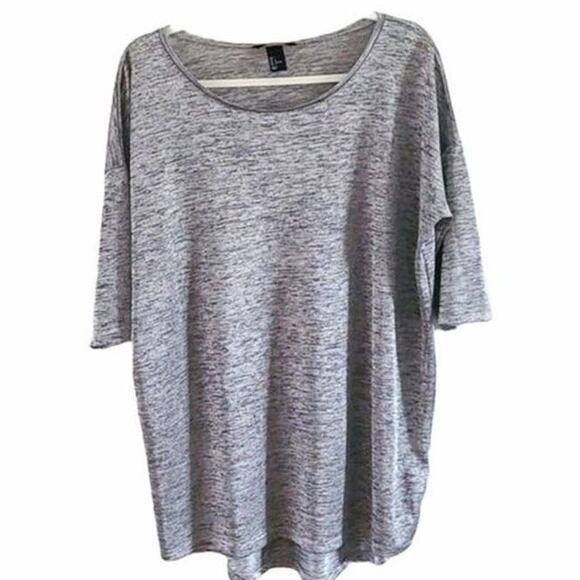 Excellent H&M Women’s Gray Short Sleeve Lightweight Casual Tunic Top Size Large - Picture 7 of 9